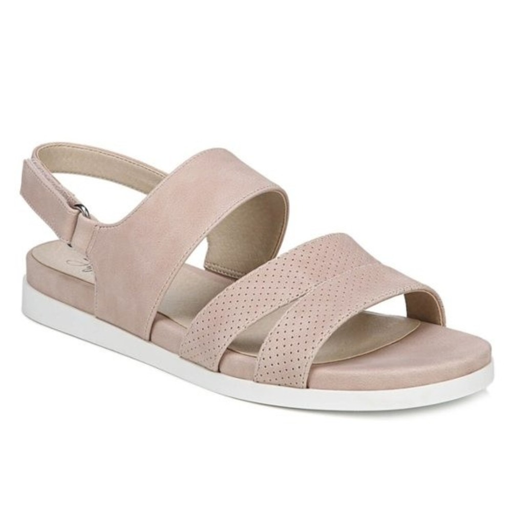 6W 6 WIDE LifeStride Women's Ashley 2‎ Blush Pink Faux Leather Sandals Shoes
